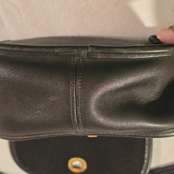 Coach Legacy Small Flap Saddle Bag 9965 Vintage Black GUC Clean. Turnlock. - Picture 13 of 16